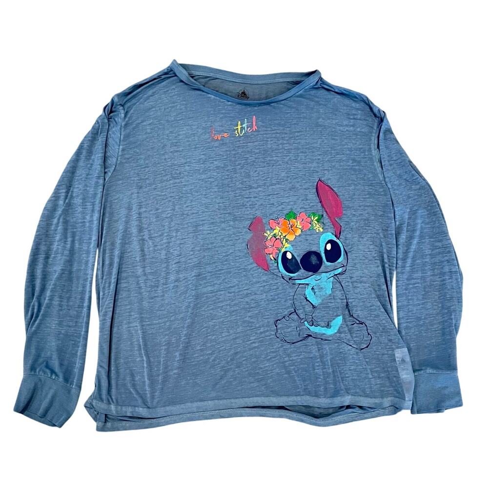 Disney Parks LILO & STITCH Long Sleeve Sublime T-Shirt Womens Plus Size 2XL Top